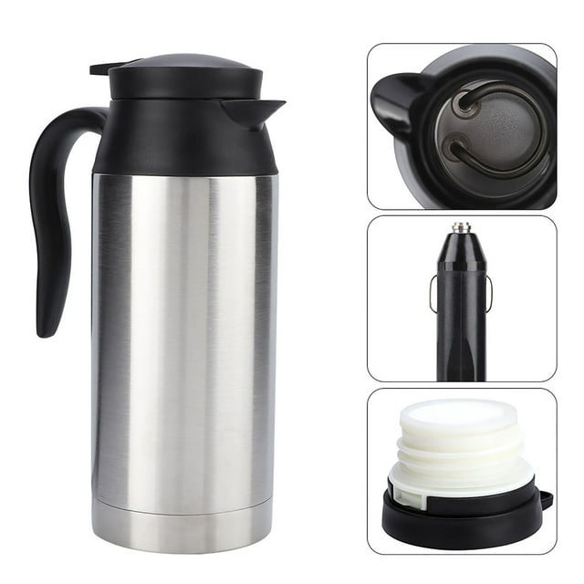 Taza Calcefactora Eléctrica de Acero inoxidable para Coche, Hervidor de Agua Para Vehículo, Taza Eléctrica de Vije, 750ml