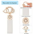 thumbnail image 4 of Car Key Fob Cover Fit for Range Rover Sport Evoque LR4 Jaguar XF XJ XJL F-pace 5 Buttons TPU Soft Key Shell Case Smart White Car Key Protector with Bling Leather Keychain, 4 of 6