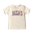 thumbnail image 2 of America Sunflower Shirt for Women, Youth and Toddler Girls Red & Blue Patriotc Tee Natural Shirt 2T, 2 of 5