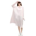 thumbnail image 1 of Cubierta de protección solar de seda de hielo rosa para mujer, ropa de protección solar fina, suave y transpirable para montar a caballo, 1 of 10