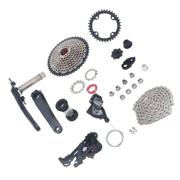 10 Speed Cassette Aluminum Alloy Crank Road Bike 10 Speed Groupset with Smooth Speed Change for Bicycle Riders
