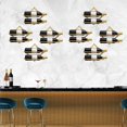 thumbnail image 6 of Metal Wall Mounted Wine Holder, Upgrade Foldable Hanging Wall Wine Rack Organizer for 2 Liquor Bottles, Red Wine Bottle Display Hanger with Screws for Home Kitchen Bar Wall Décor…, 6 of 8