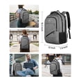 thumbnail image 4 of Matein Travel Backpacks for Adults, TSA Approved Carry on Work Backpack with Trolley Sleeve and Anti Theft Pocket, 30L Capacity, Gray, 4 of 8