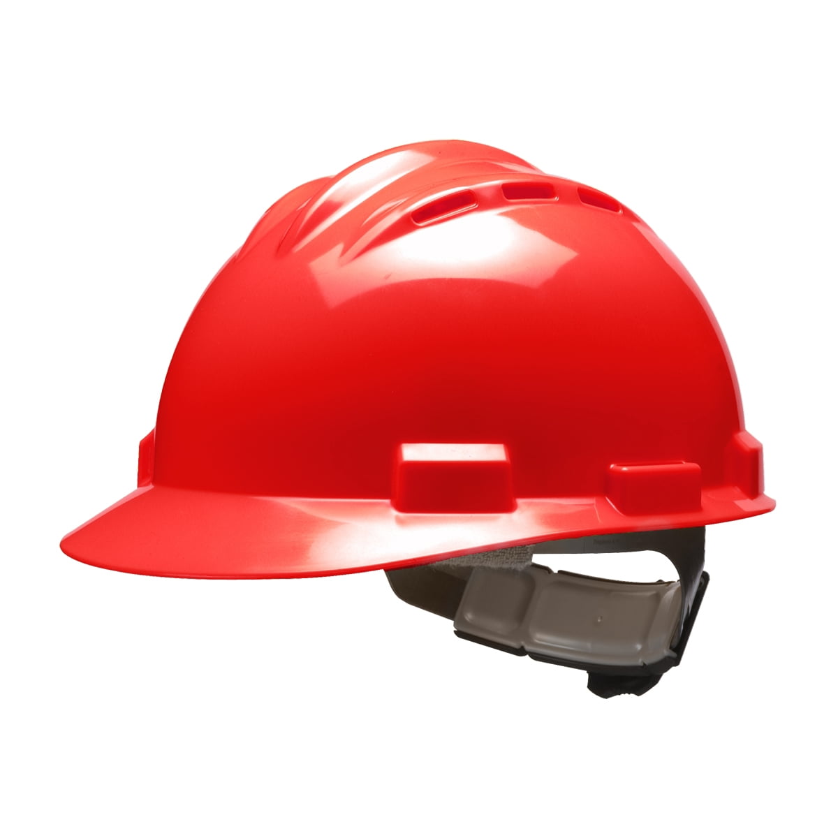 Vented Cap Hard Hat - 4pt Ratchet - Red 