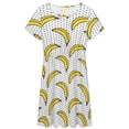 thumbnail image 3 of Cute Yellow Banana Short Sleeve Dress Women Summer Evening Dresses Ladies Sundress, 3 of 7