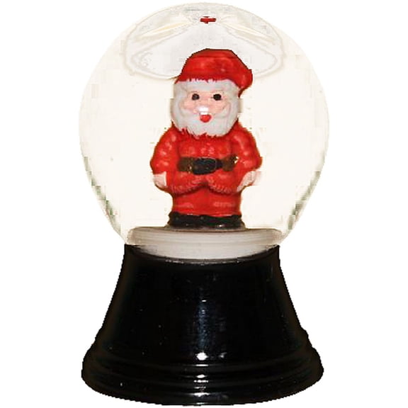 Alexander Taron 1.5" Black and Red Snow Globe Santa Tabletop Decoration