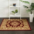 thumbnail image 3 of Rugs.com Aditi Collection Rug – 4' Square Red Low Rug Perfect For Living Rooms, Kitchens, Entryways, 3 of 9