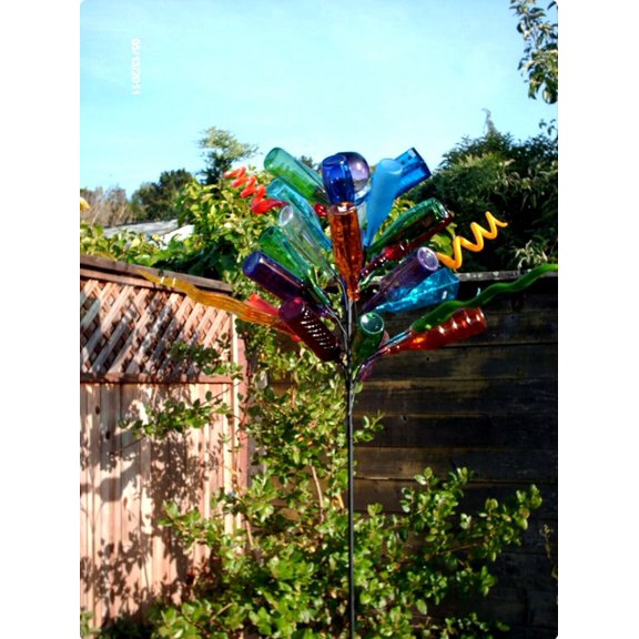 USA Big 28 BOTTLE TREE Garden Art Lawn Wine Decor Stake Hopfrog Market FREE SHIP