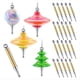 thumbnail image 1 of 20 Piezas de Kits de Ingeniería de Coches de Madera Decorativos, Manualidades DIY, Kit de Decoración Colgante para Árboles, Suministros Plateados., 1 of 5