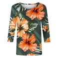 thumbnail image 5 of PuLe Long Sleeve Shirts for Women Womens 3/4 Length Sleeve Tops Casual Three Quarter Sleeve T-Shirts Round Neck Cute Tunic Tops Summer Blouses for Women 2024 ﻿, 5 of 5