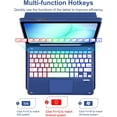 thumbnail image 4 of Funda de Teclado Retroiluminado Azul Oscuro para Samsung Tab A9/A11 Plus 11", 4 of 9