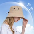 thumbnail image 4 of Tittly Sun Hats Beach Hats Women Sun Hat Wide Brim Beach Hat Adjustable Bucket Hat Summer Hats Wide Brim Hats Hats for Women Beige One Size, 4 of 5