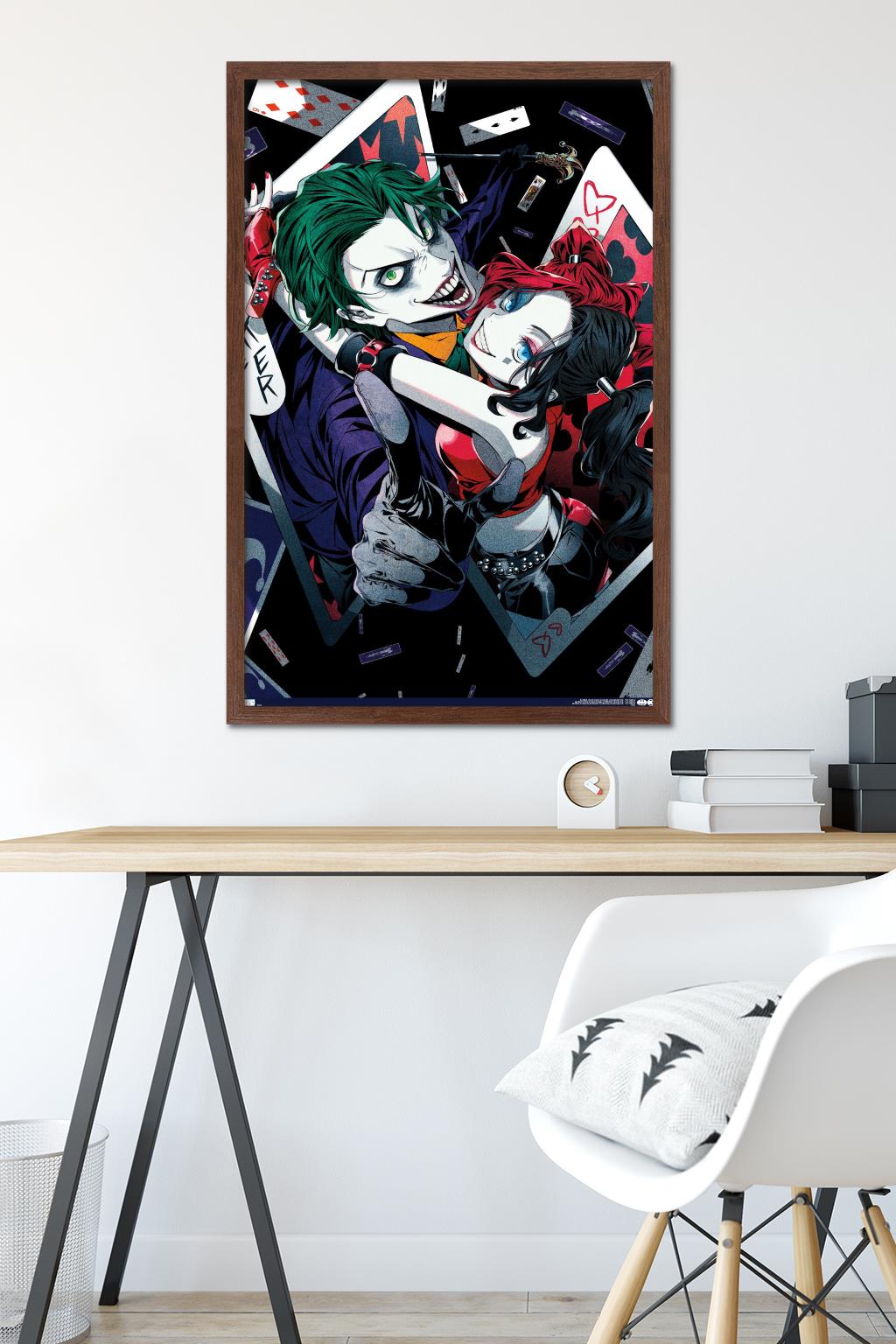 DC Comics - Harley Quinn Anime - Joker Hug 24.25 in x 35.75 in Framed Poster, by Trends International
