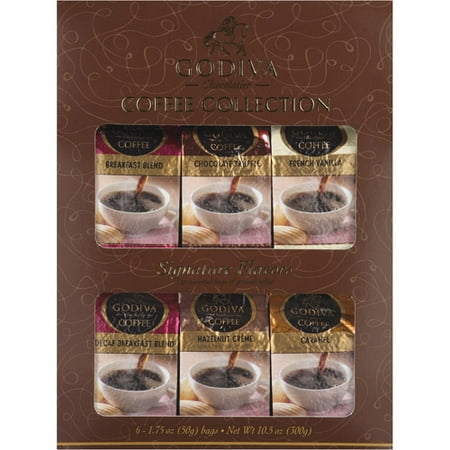 Godiva Signature Flavors Coffee Collection, 6 ct