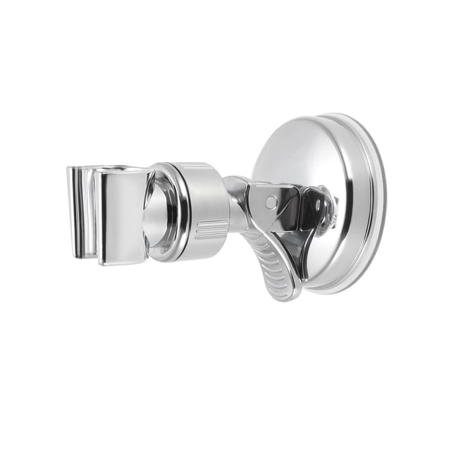 Soporte de ducha de mano montado en la pared ajustable de tono plateado Uxcell de 105 mm
