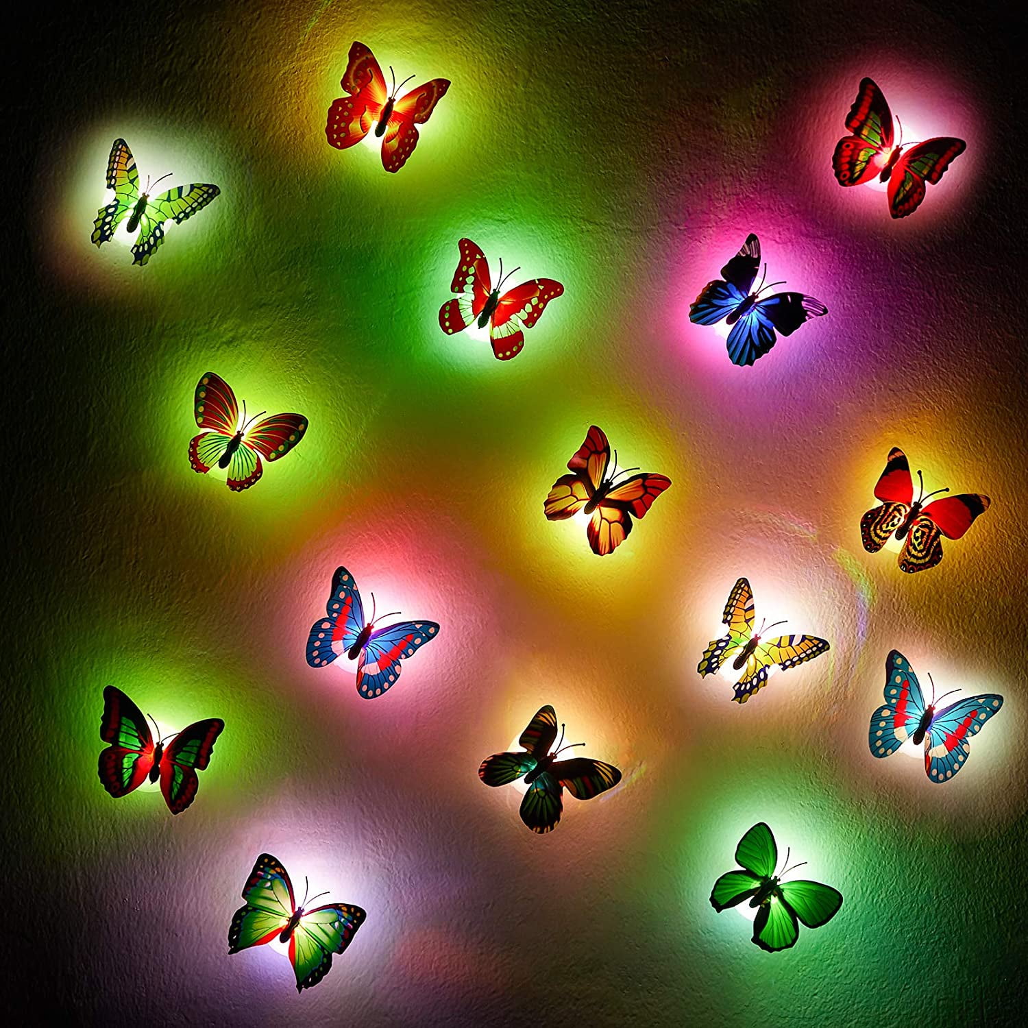 7 Color Changing Cute Butterfly LED Night Light Lamp Wedding Party Xmas  Decor 