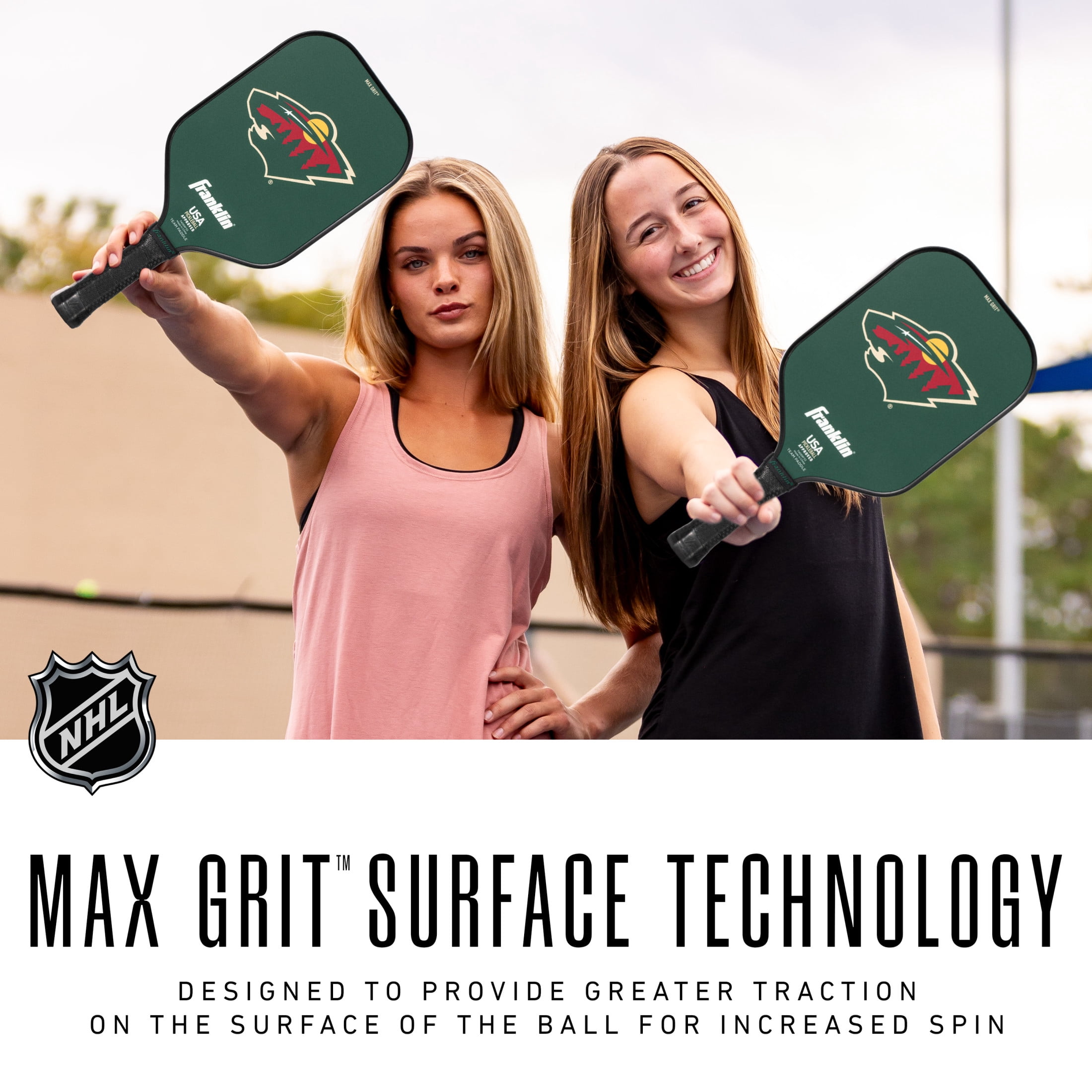 Franklin Sports NHL Minnesota Wild Pickleball Paddle - Official NHL Team Pickleball Paddles - USAP (USAPA) Approved Premium Quality Pickleball Paddles - Authentic Team Logos + Colors