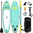thumbnail image 1 of 10'6" Inflatable Stand Up Paddle Board for Adults, Non-Slip EVA, Camera Mount, Mint Green, 1 of 8