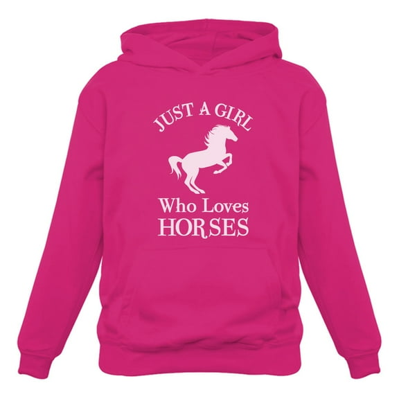 Just a Girl Who Loves Horses Women's Hoodie - Exclusive Equestrian Style - Warm and Cozy Winter Apparel - Perfect Gift for Horse Lovers - Horse-Themed Sweatshirt