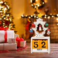 thumbnail image 2 of Wooden Christmas Calendar Christmas Decorations Desk Calendars Digital Calendar Desktop Calendar Decorations For Shelves Decor For Table Christmas Party Accessory Xmas Decor, 2 of 8