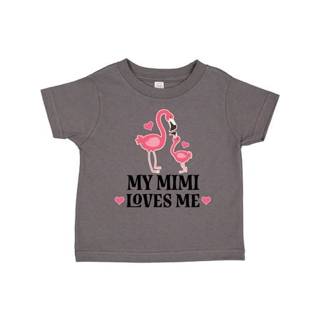 

Inktastic My Mimi Loves Me Flamingo Gift Toddler Toddler Girl T-Shirt