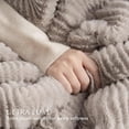thumbnail image 5 of EVERGRACE Ultra Soft Faux Fur Throw Blanket for Couch, Luxury Sculpted Texture Faux Rabbit Fur Blanket for Bed, Fluffy Thick Plush Warm Fuzzy Throw, 920GSM (Taupe, 50''x60''), 5 of 8