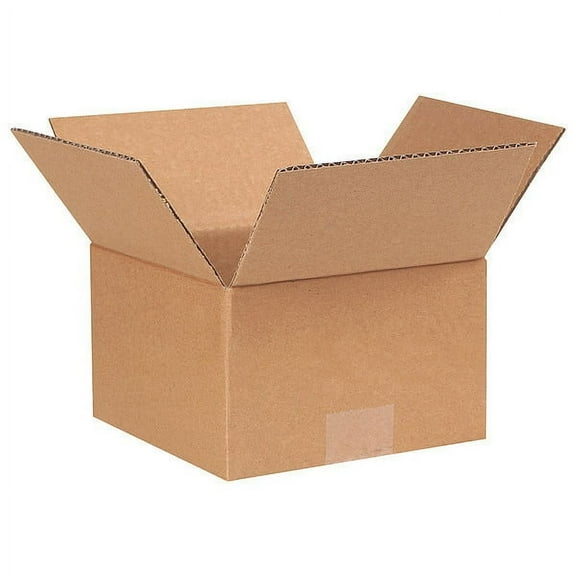 ZoroSelect Corrugated Boxes, 7" x 7" x 4 1/2", Kraft, 25/Bundle