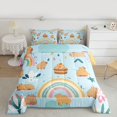 thumbnail image 2 of Castle Fairy 2-Piece Twin Size Comforter Set - Capybara Rainbow Cute Animal Print, 2 of 8