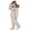 White, variant on Kids 2 Piece Ski Suit Set Hooded Faux Fur Parka Jacket and Snow Pants Windproof Winter Outfit for Boys Girls