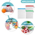 thumbnail image 6 of 3 Pcs Fruit and Vegetable Bag Reusable Vegetable Produce Bags Fruit Bags Fridge Organization Containers Mesh Bags, 6 of 6