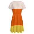 thumbnail image 5 of Candy Corn Pattern Women's Dress Short Sleeve Summer Sundress Summer Women Clothes, 5 of 7