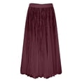 thumbnail image 5 of XINPING Womens Skirts Summer Work Ruffled Styles Hawaiian Soft & Breathable Women's Flowy Handkerchief Hemline Midi Skirt, 5 of 7