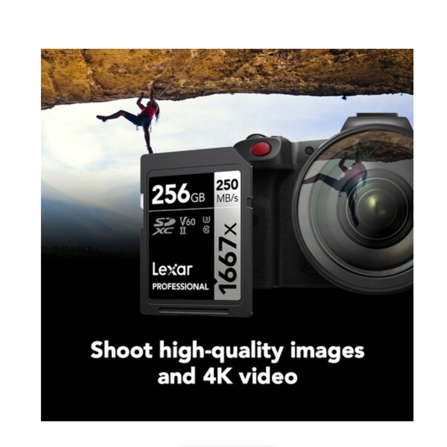 Lexar Professional 1667x UHS-II SDXC Memory Card - 256GB (2-Pack)