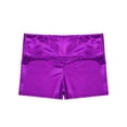thumbnail image 5 of dPois Kids Girls Sparkly Tumbling Dance Outfit Long Sleeve Gymnastics Leotard with Metallic Shorts Purple 12, 5 of 9