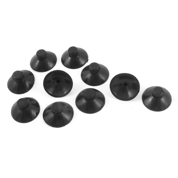 Unique Bargains Aquarium Plastic 2cm/0.8" Diameter Suction Cup Sucker Black 10 Pcs
