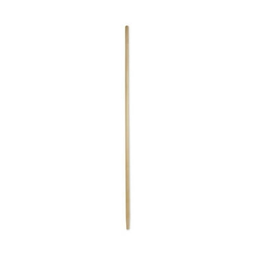 Boardwalk BWK125 1/1/8 in. x 60 in. Tapered End Lacquered Hardwood Broom Handle - Natural