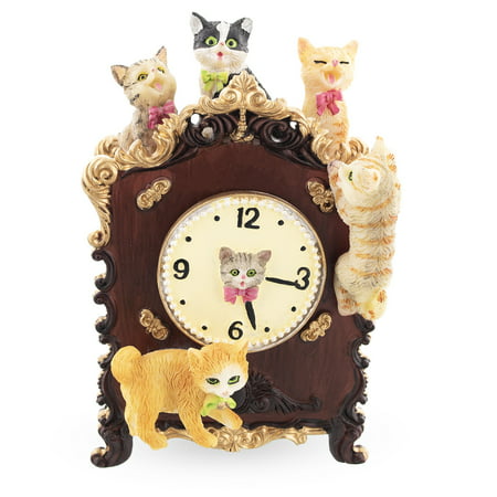 Cats Playing on the Clock Animated Music Box