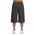 thumbnail image 4 of uvwlwu Men Baggy Capri Sweatpants Elastic Waist Loose Athletic Shorts with Side Pockets for Workout Gym Daily Casual Wear,L, 4 of 6