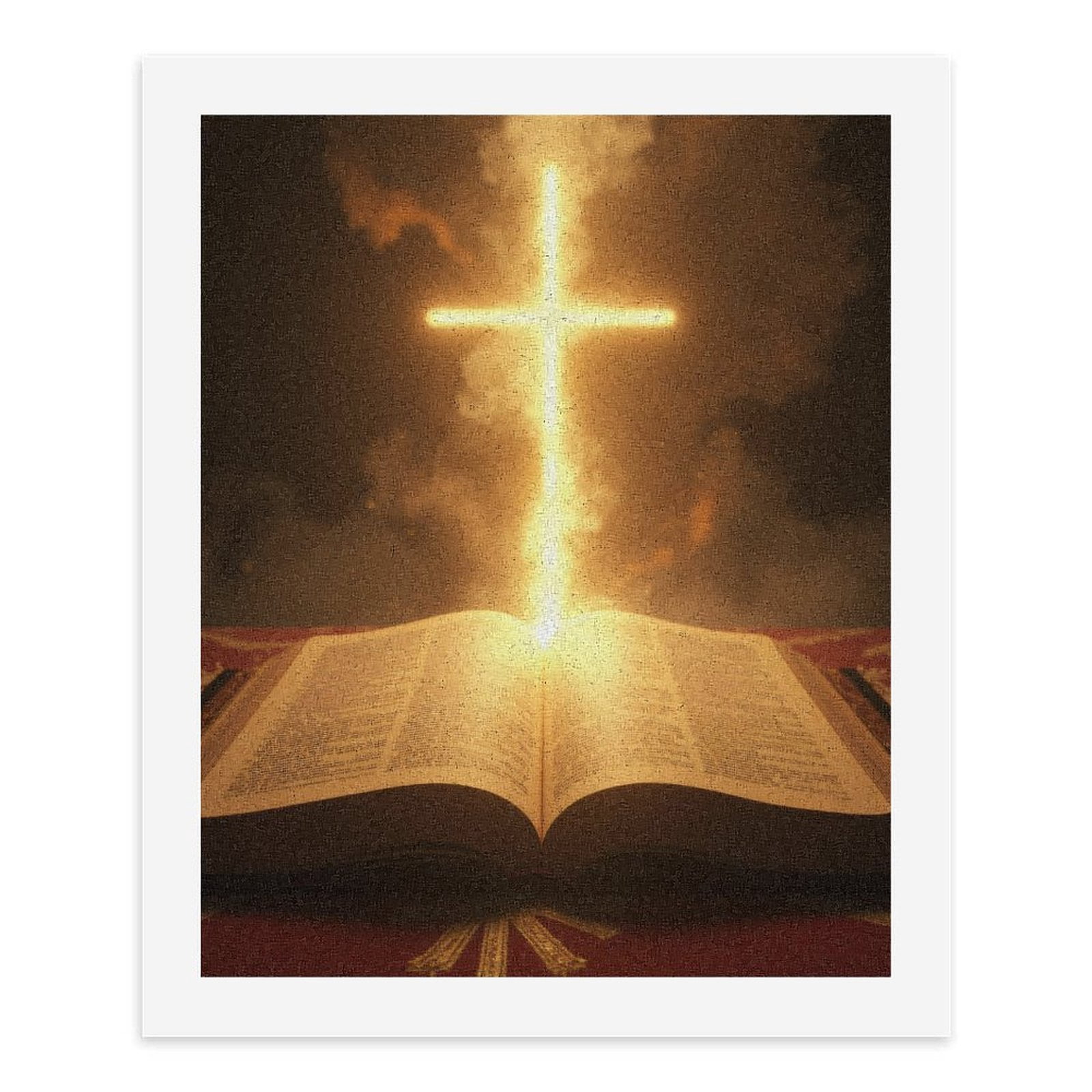 Paint By Numbers Kit for Adults Beginner - Illuminated Glowing Cross DIY Canvas Painting Kits for Adults, Frameless Paint By Number for Adults for Home Wall Decor 16x20 Inch