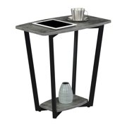 Convenience Concepts Graystone Chairside End Table with Shelf