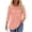 B-Coral, variant on Women Tunic Tops Summer 3/4 Length Sleeve Blouses Casual Crewneck Shirt Pleated Loose Tops