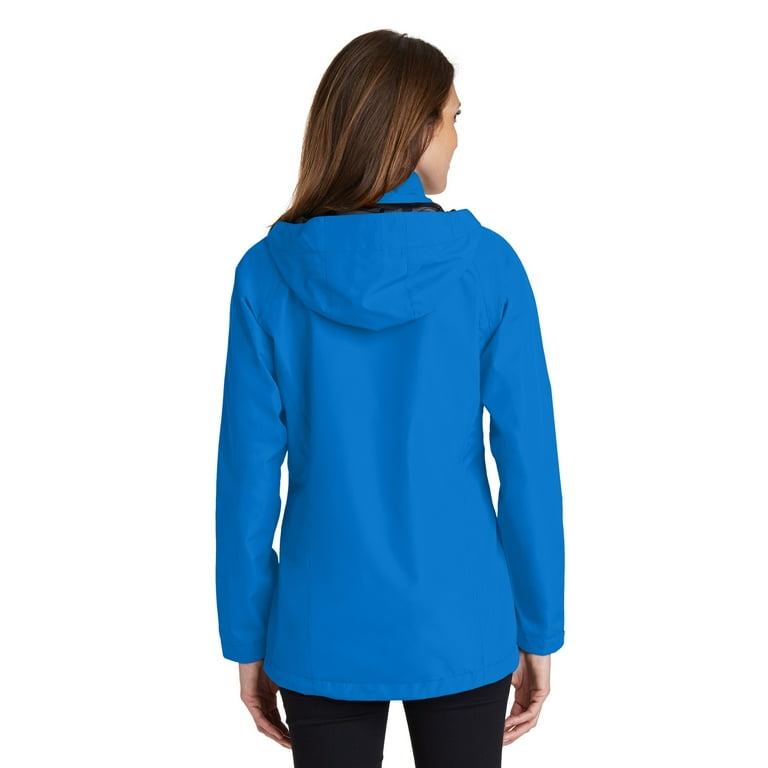 Ladies blue top waterproof jacket