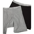 thumbnail image 2 of Hanes Men's 7-Pack Boxer Brief, Black/Grey, Large, 2 of 5
