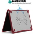 thumbnail image 5 of IBENZER Hexpact Case for MacBook Air 13 Inch 2022 2021 2020 M1 A2337 A2179 A1932, Heavy Duty Case with Screen Lock for Mac Air 13, Wine Red, W-LC-HPE-AT13-WR, 5 of 7