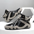 thumbnail image 4 of XIMIN Men's Wrestling Shoes - Barefoot Zero Drop High Top Boxing Footwear for Taekwondo Karate Martial Arts Weightlifting Fitness Training (Grey, 11), 4 of 6