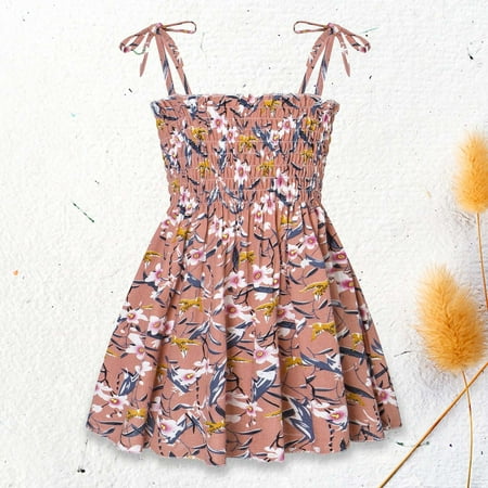 

XMMSWDLA Toddler Girl Clothes Baby Girls Sleeveless Sling Dress Graphic Print Children s Clothing Deals Clearance