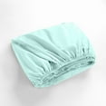 thumbnail image 6 of 500 Thread Count 100% Egyptian Cotton 3-Piece Fitted Sheet ( 1 Fitted Sheet + 2 Pillow Covers) 30 Inches Deep Pocket Size Twin Color Aqua Blue Solid, 6 of 6