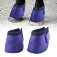 thumbnail image 4 of Botas con campana para caballos Equipo ecuestre Protección duradera resistente al desgaste Tela Oxford con absorción de impactos Neopreno Se venden en Púrpura L DYNWAVEMX Botas de campana de caballo, 4 of 8