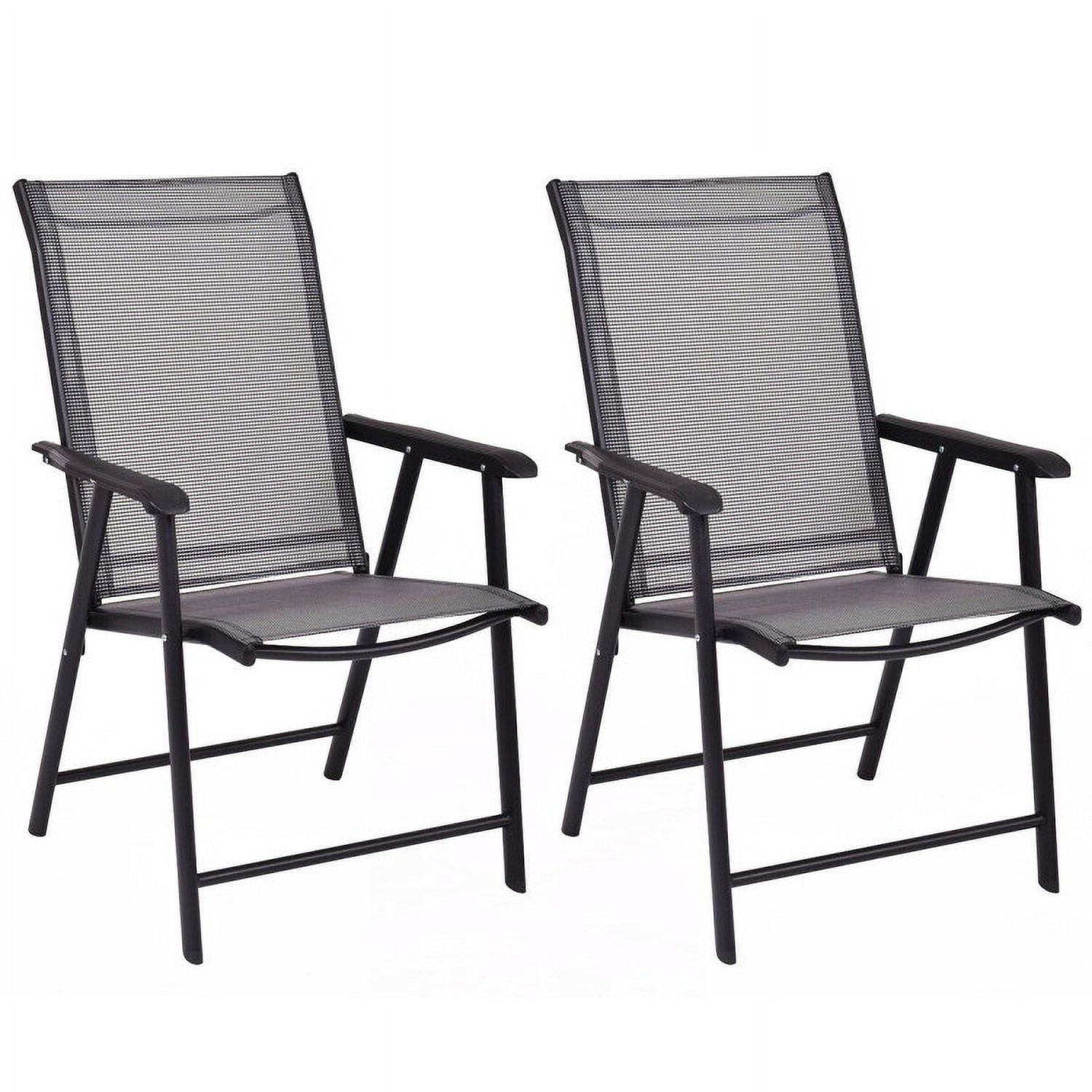 Aimee Lii Set of 2 Outdoor Patio Folding Chairs, Outdoor Patio Set, Gray Aimee Lii Set of 2 Outdoor Patio Folding Chairs, Outdoor Patio Set, Gray
