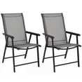 thumbnail image 3 of Topcobe Set of 2 Outdoor Patio Folding Chairs, Outdoor Deck Furniture, Gray, 3 of 7